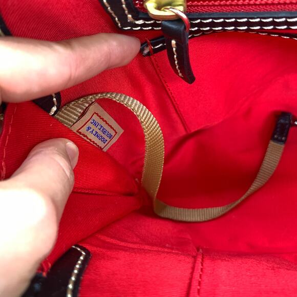 Dooney & Bourke Black Pebble Leather Purse Zip Satchel Handbags - Picture 8 of 15